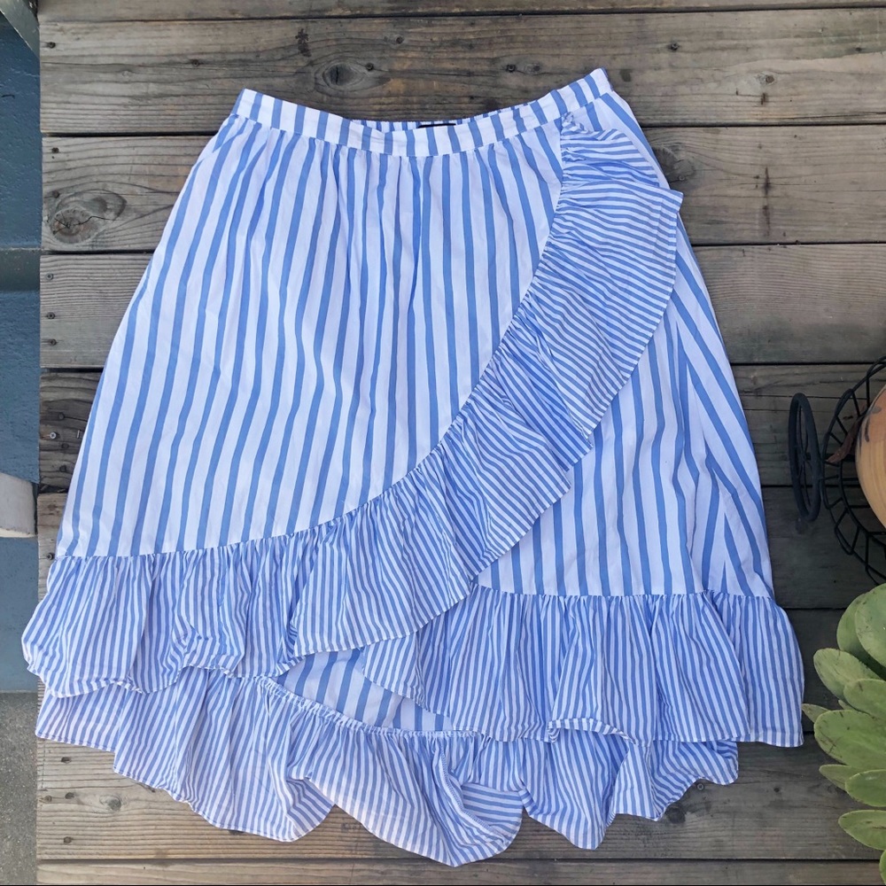 Who What Wear striped skirt